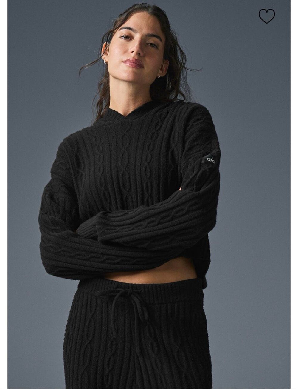 ALO Cable Knit Winter Bliss Hoodie